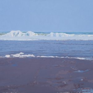 Michael Meehan, Cooper’s Beach, 2021, oil on linen mounted on panel, 32 x 40 inches